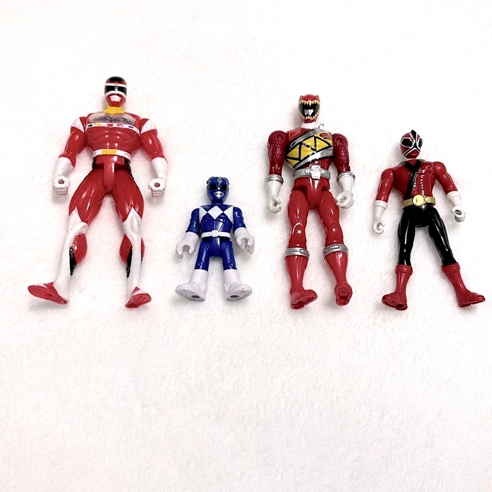 Vintage Power Ranger Action Figures (set of 4) - Toy 90s Collectible 20s Bandai